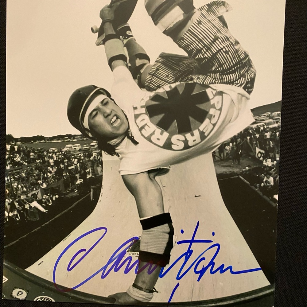 Christian Hosoi Skateboarding signed Photo tony hawk Santa Cruz vans supreme